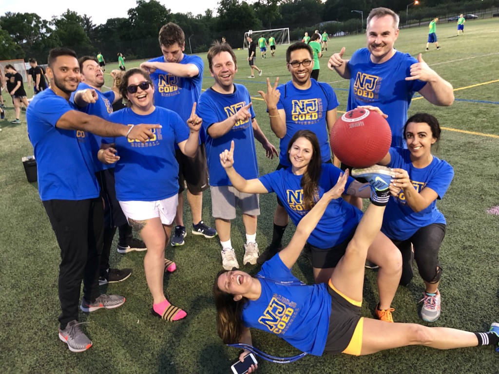 kickball, nj coed sports, adult kickball, morristown, nj, sports, kickball